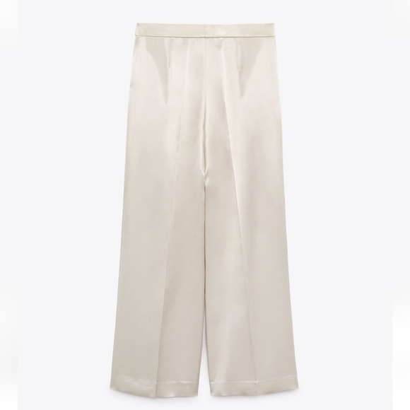 Zara SATIN EFFECT PLEATED PANTS bloggers favorite - Picture 9 of 11